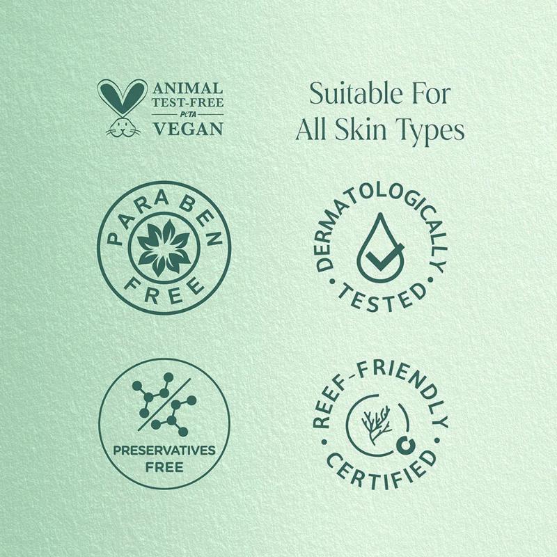 Collection of green product safety certification logos on a light green background