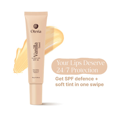 Vanilla Tinted Lip Balm | With Shea Butter, Almond Oil & Vitamin E | SPF 30 Sun Protection