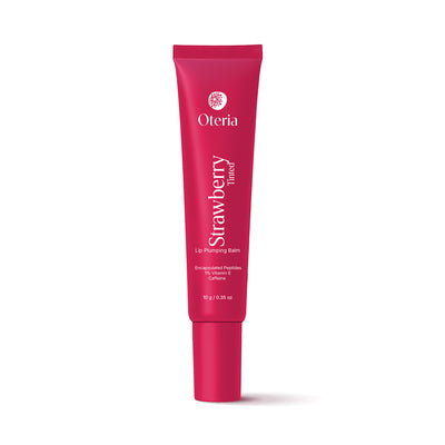 Strawberry Tinted Lip Plumping Balm | With Encapsulated Peptides, Vitamin E & Caffeine
