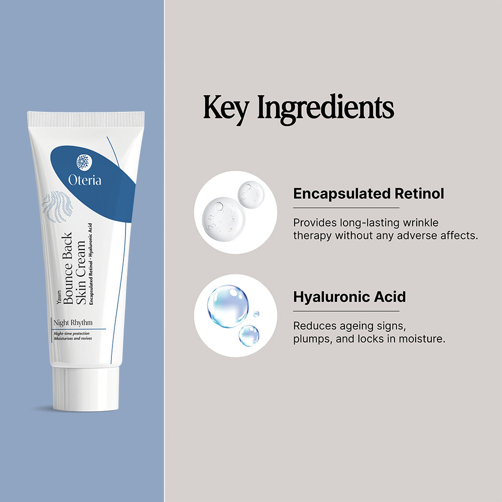 Bounce Back Skin Cream | With Encapsulated Retinol and Hyaluronic Acid | Night Skin Repair Cream