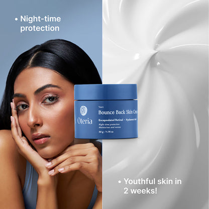 Bounce Back Skin Cream | With Encapsulated Retinol and Hyaluronic Acid | Night Skin Repair Cream