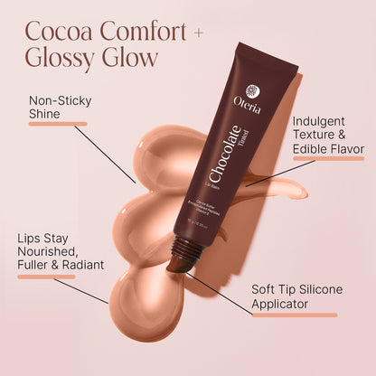 Chocolate Tinted Lip Balm | With Cocoa Butter, Encapsulated Peptides & Vitamin E | Smooth, Plump Lips